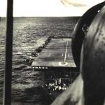 Approaching the deck of HMS Vindex